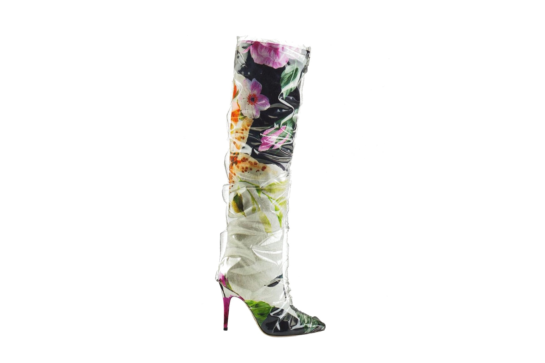 Jimmy Choo x Off-White™ Floral PVC Knee-High Boots Collaboration Spring Summer