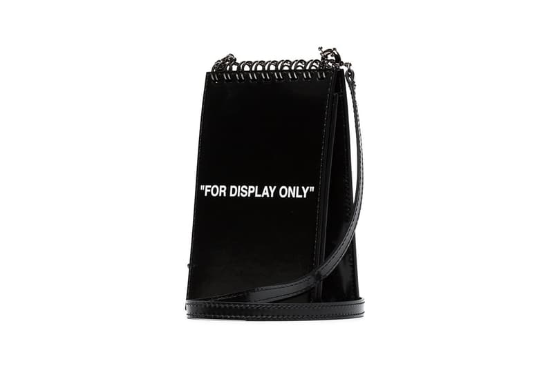 Off-White Notepad Patent Leather Bag Black