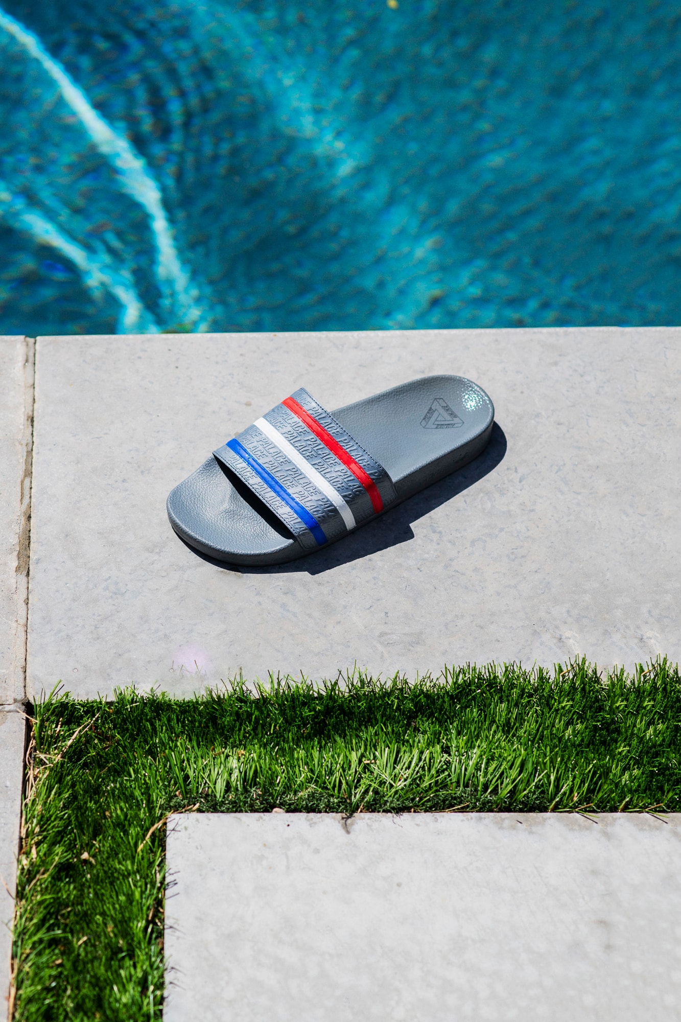 Palace x adidas Originals Summer 2018 Collection Pool Slides Grey