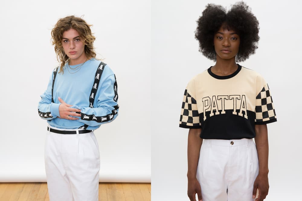 Patta Summer 2018 Collection Sweatshirt T-Shirt Blue Tan Black