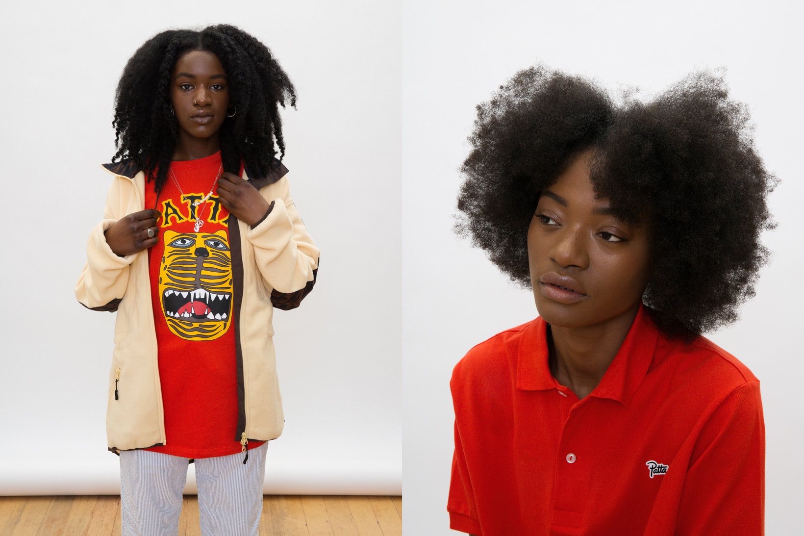 Patta Summer 2018 Collection Graphic T-Shirt Collared Shirt Jacket Red Tan