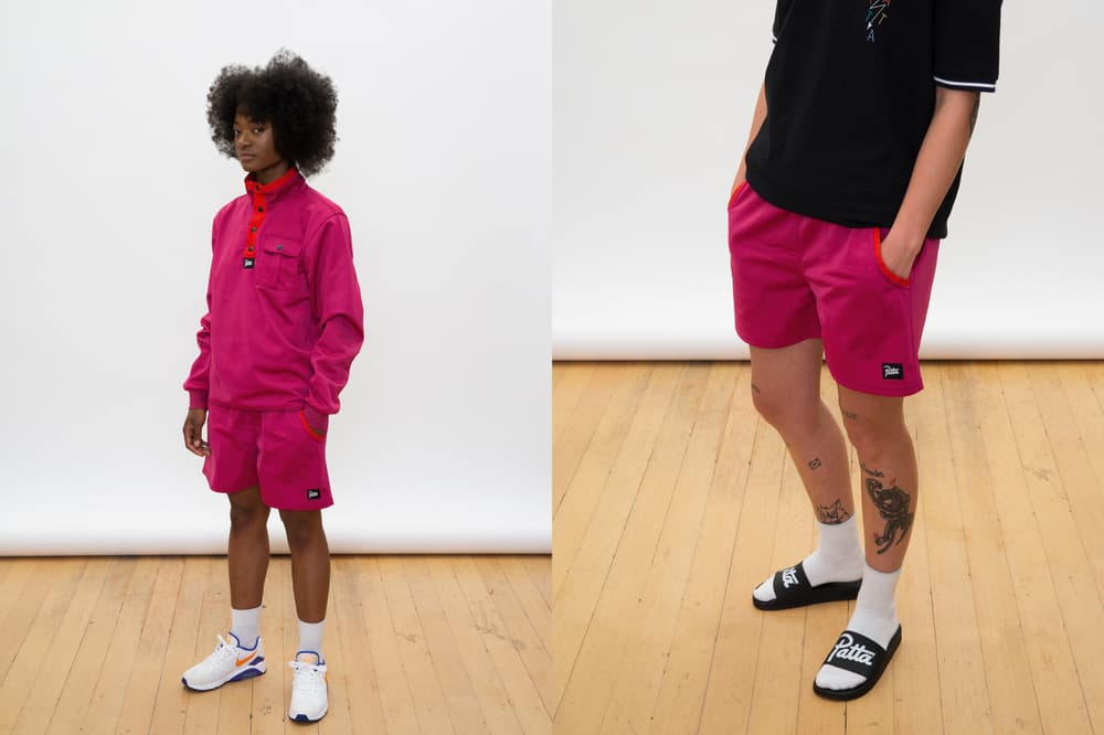 Patta Summer 2018 Collection Button-Up Jacket Shorts Shirt Magenta Pink Black