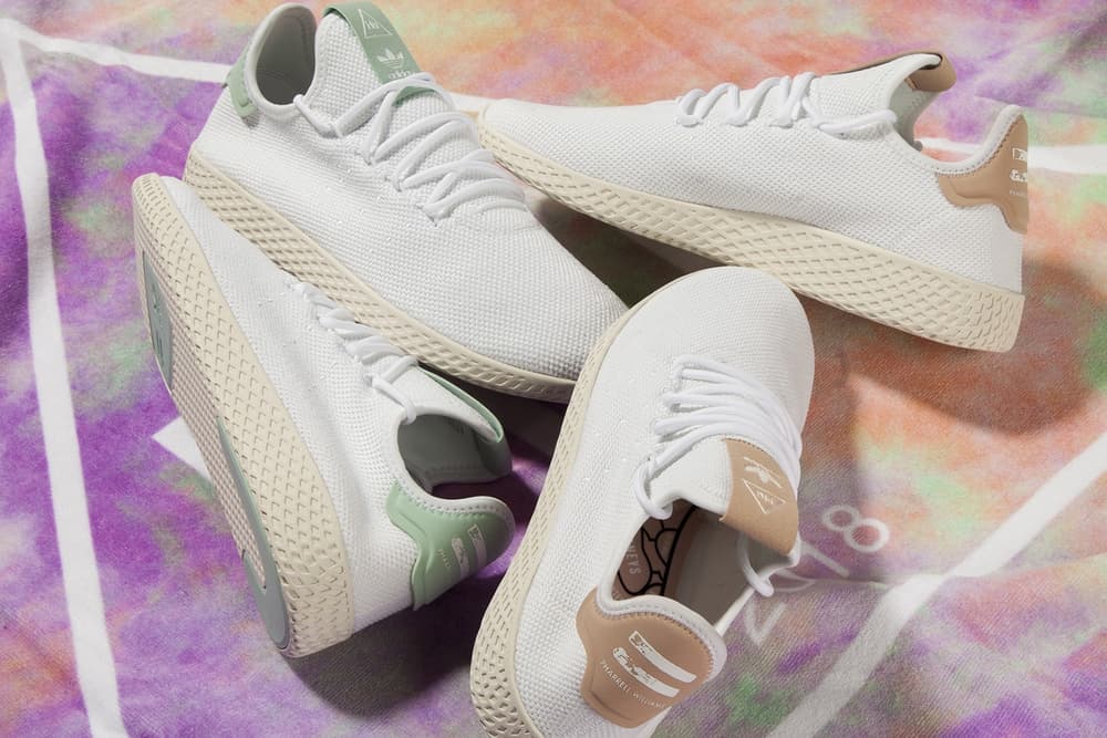 Pharrell Williams x adidas Originals Tennis Hu White Mint Chalk