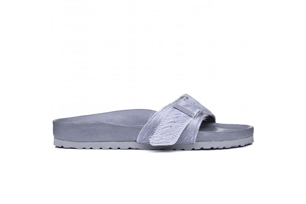 Rick Owens x Birkenstock Collaboration Pre-Order Collection Sandals Grey Pony Hair