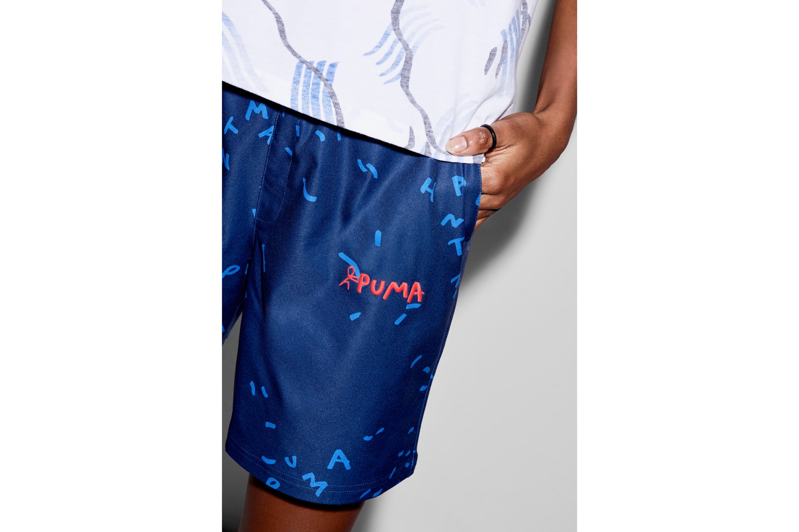 Shantell Martin x PUMA Spring/Summer 2018 Drop 2 T-Shirt Shorts White Blue