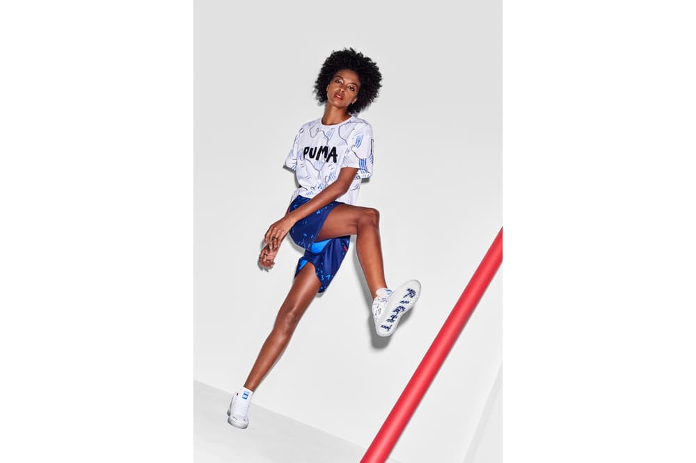 Shantell Martin x PUMA Spring/Summer 2018 Drop 2 T-Shirt Shorts White Blue