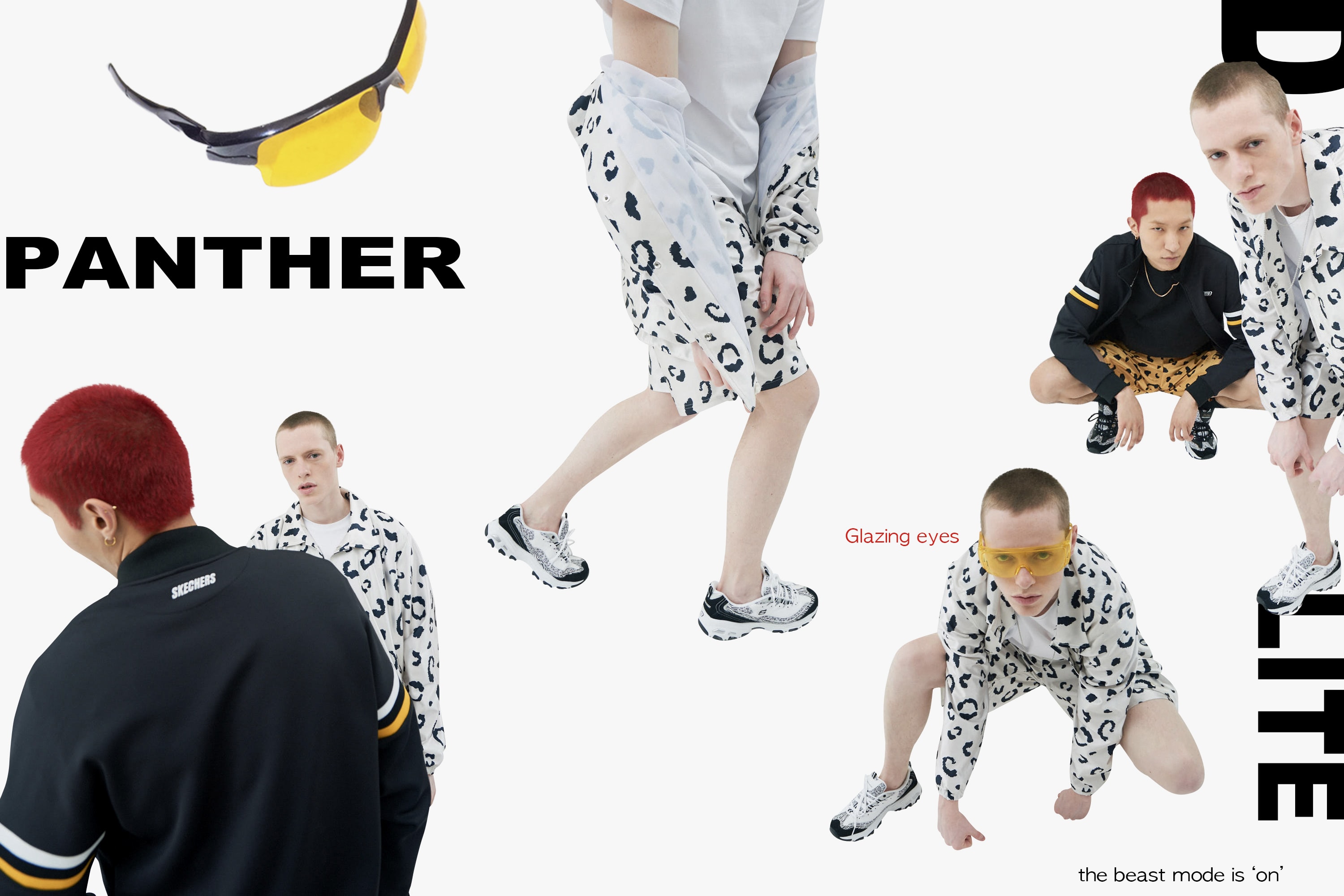 Skechers Korea D'Lites Extreme Sneaker Campaign Black White Wild Panda Golden Panda Chunky Shoe Footwear