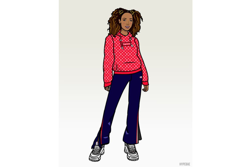Spice Girls Streetwear Illustrations Nike adidas Originals Balenciaga Fila Gucci Louis Vuitton Victoria Beckham Mel C Mel B Geri Halliwell Emma Bunton