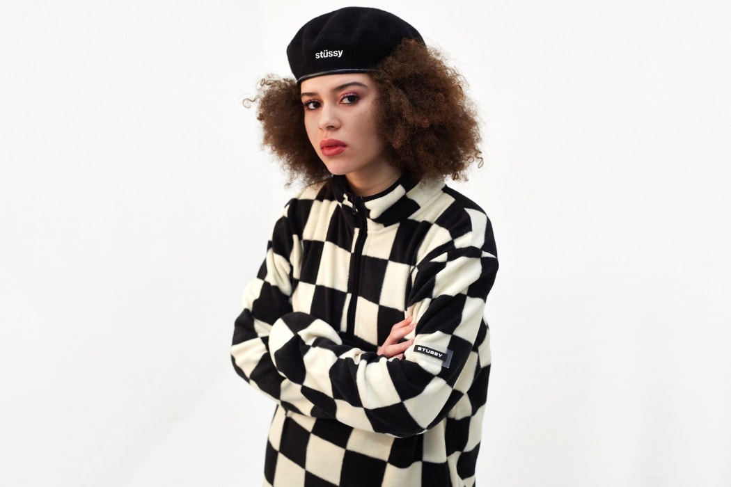 Stussy Monochrome Checkerboard Fleece Black White Women's Mens Unisex where to buy goodhood london