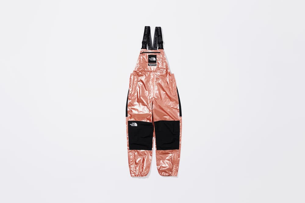 Supreme x The North Face Spring 2018 Metallic Collection Mountain Bib Pants Rose Gold