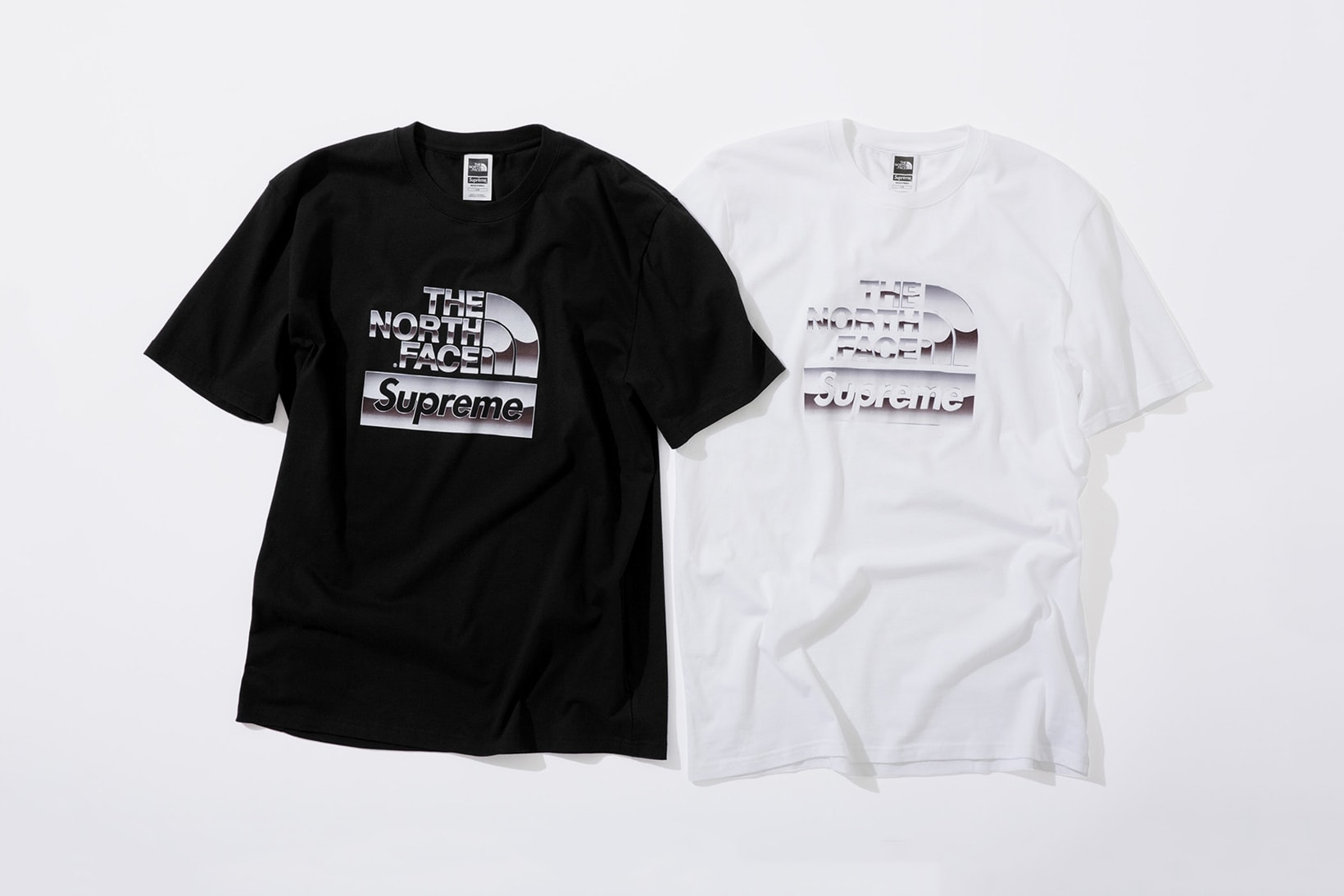 Supreme x The North Face Spring 2018 Metallic Collection T-Shirt Black White