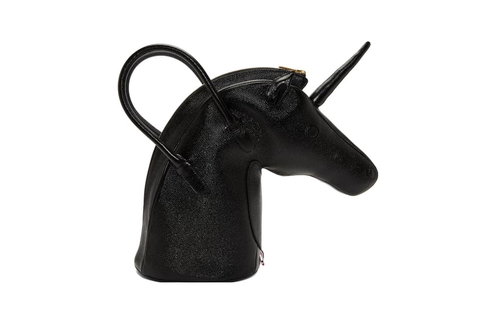 Thom Browne Unicorn Duffle Bag Leather Black