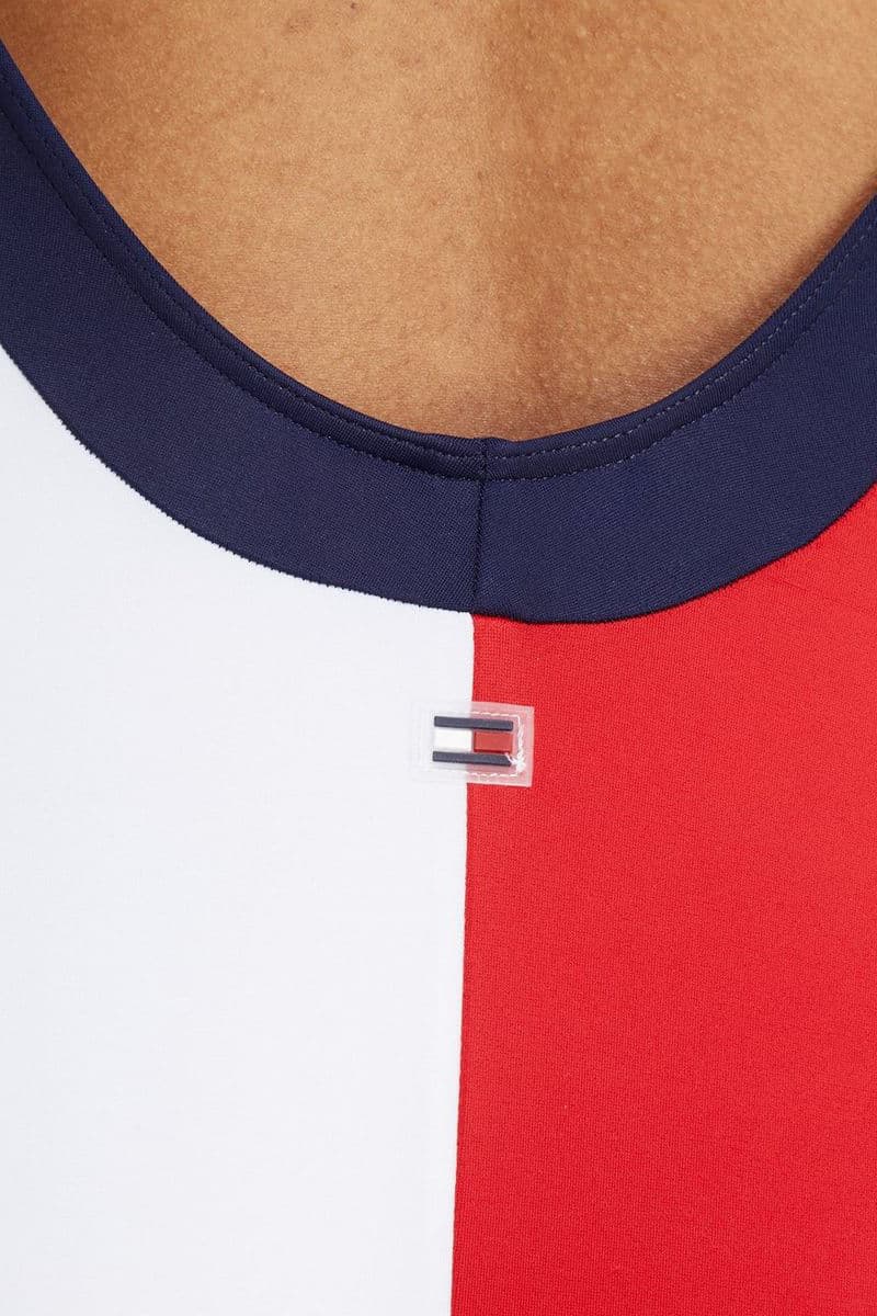 tommy hilfiger flag swimsuit onesie