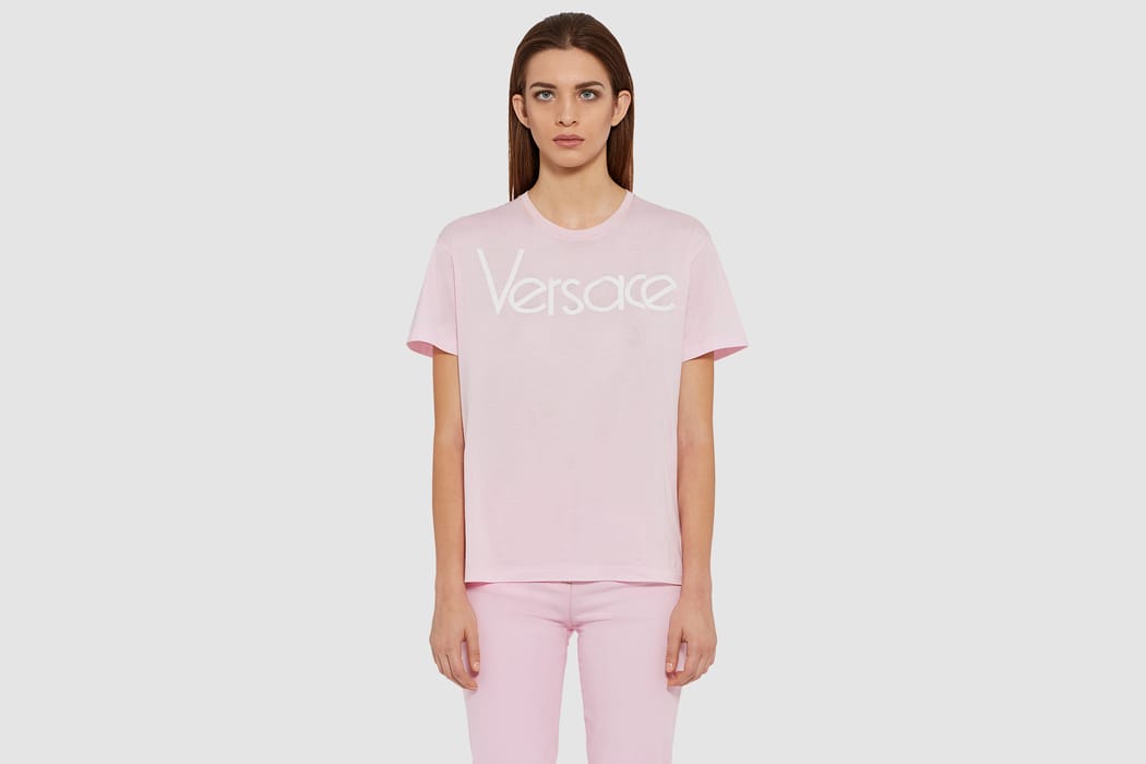 pink versace shirt