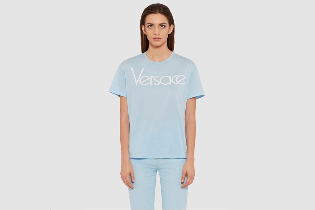 versace blue t shirt