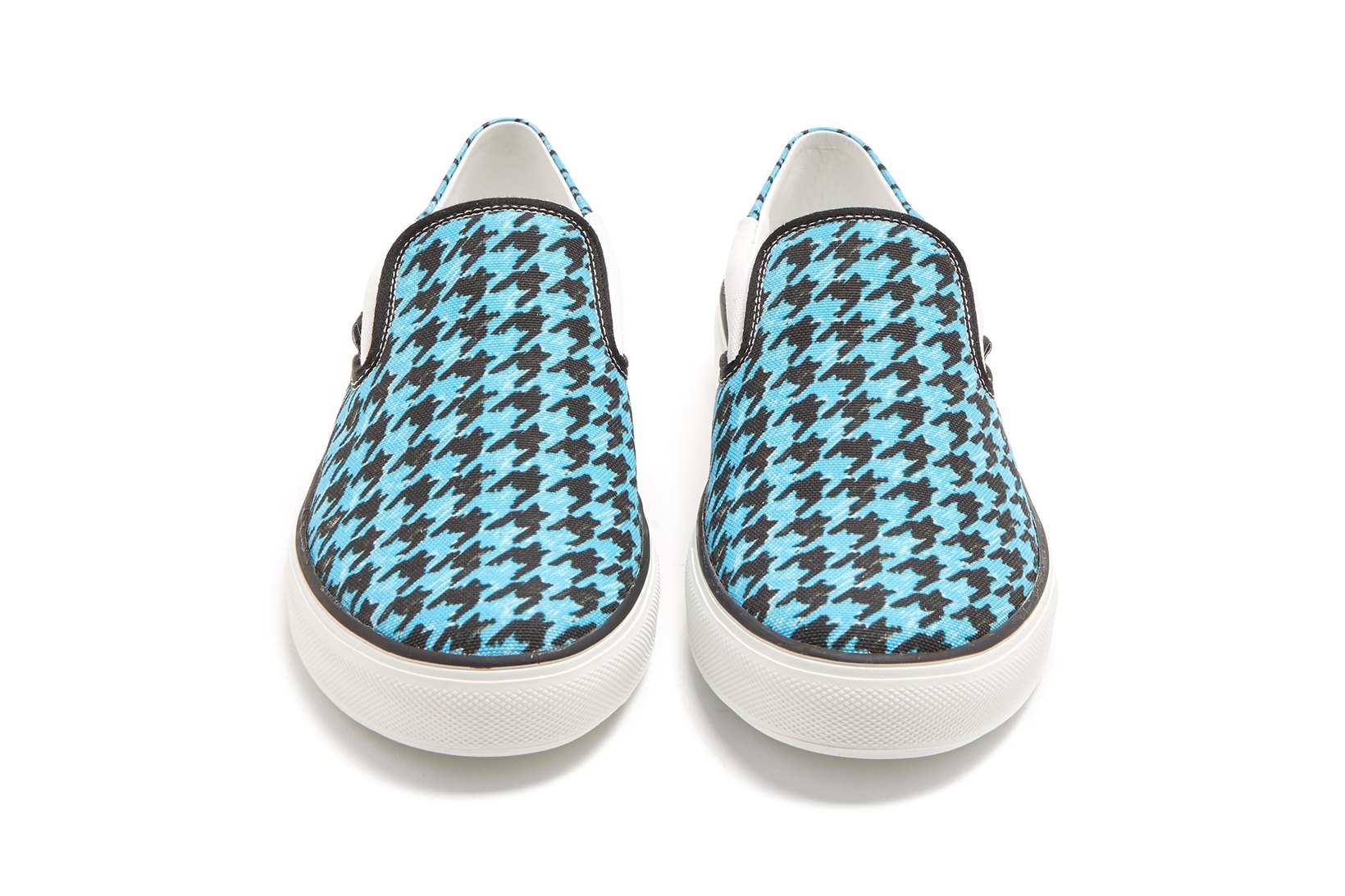 Vetements Houndstooth-Print Slip-On Sneakers Blue