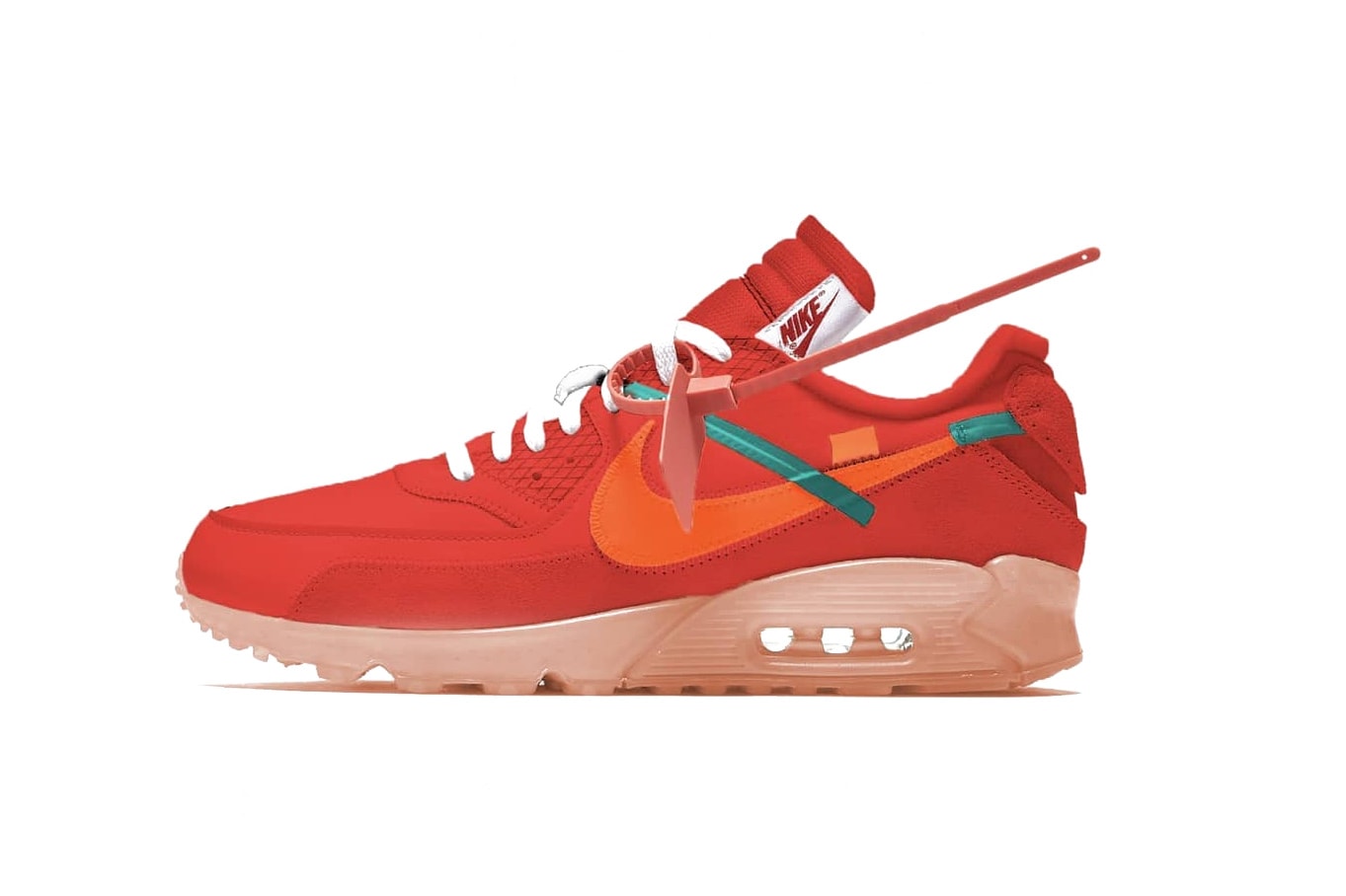 Virgil Abloh x Nike Air Max 90 "University Red" Collaboration The Ten Upcoming Release
