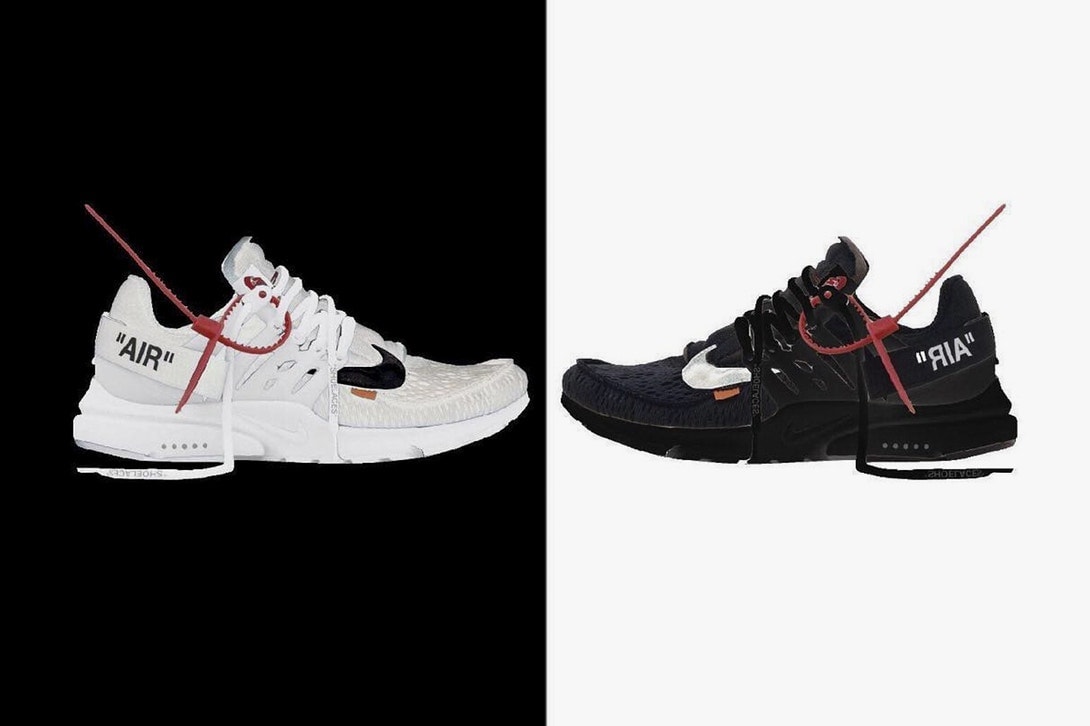 Virgil Abloh x Nike Air Presto Black and White Sneaker Release First Look Off-White