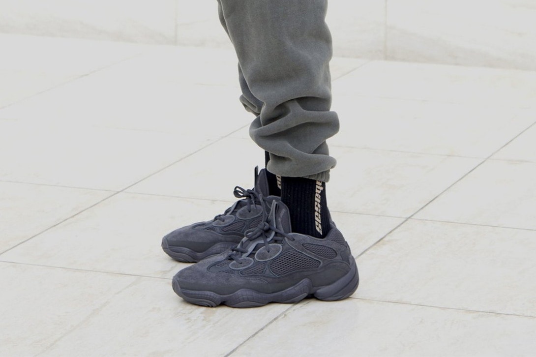 Kanye West adidas YEEZY 500 Utility Black On Foot