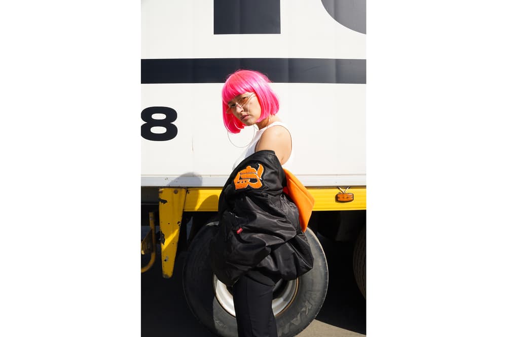 ZIQ&YONI Spring/Summer 2018 Lookbook Bomber Jacket Black Orange