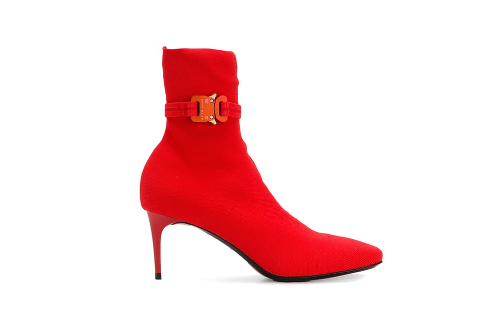 ALYX Red Stretch Ankle Length Boots Elegant