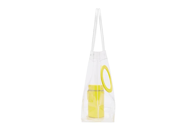 Building Block SSENSE Collaboration Peephole PVC Tote Yellow bag plastic transparent