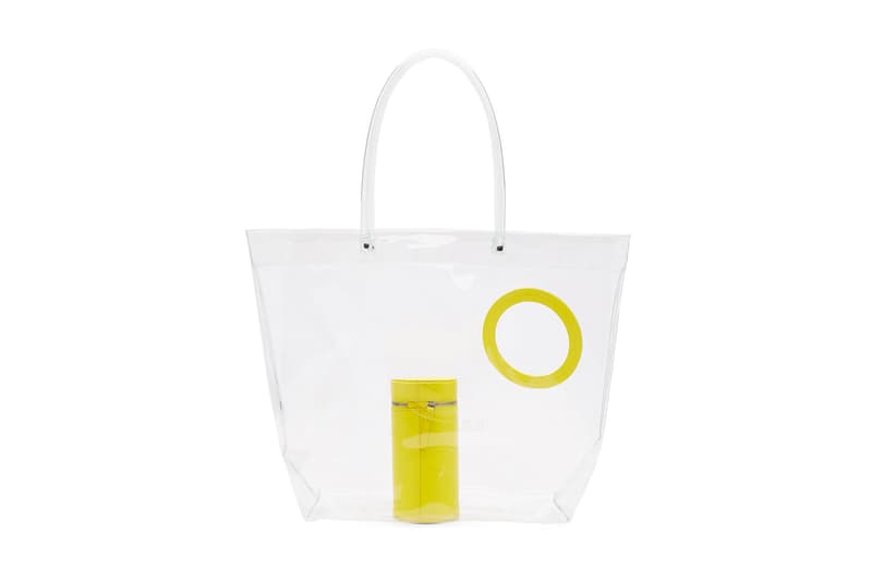 Building Block SSENSE Collaboration Peephole PVC Tote Yellow bag plastic transparent