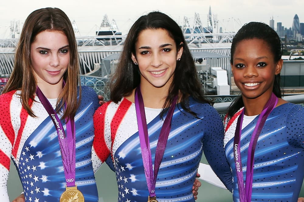 Olympic Gold Medalists Receive Arthur Ashe Courage Award ESPYS 2018 Aly Raisman Gabby Douglas Mckayla Maroney