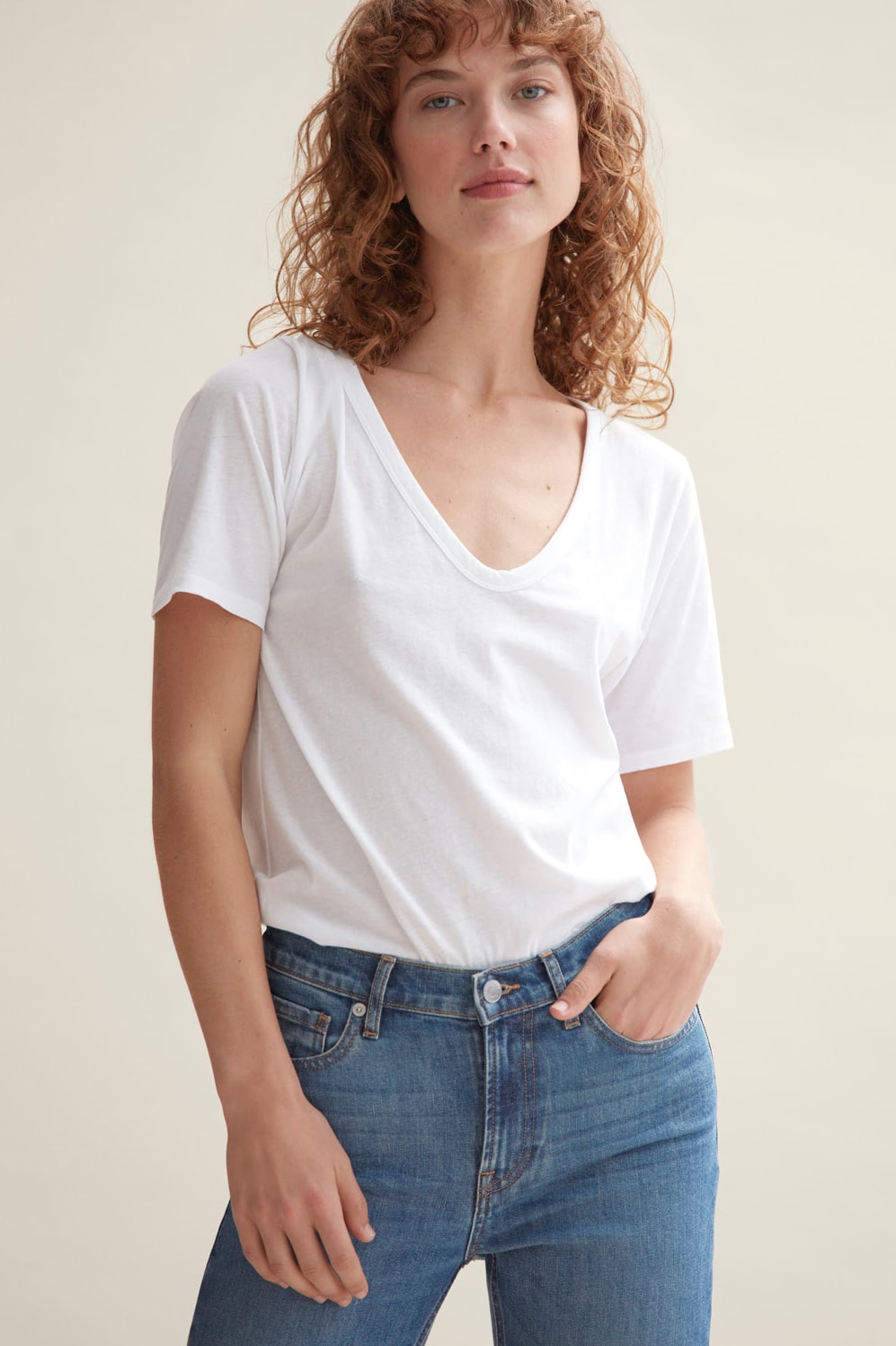 Everlane Breathable Air T-shirt Cami White Pink Navy Light Brown