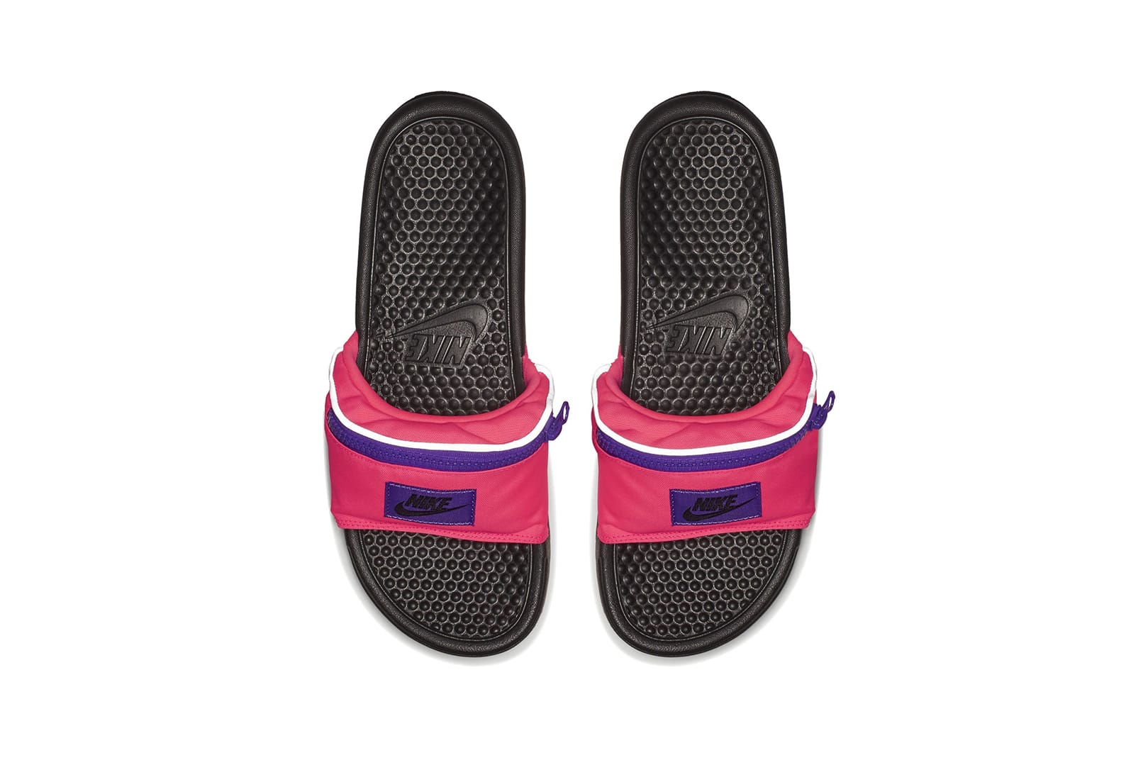 nike slippers fanny pack
