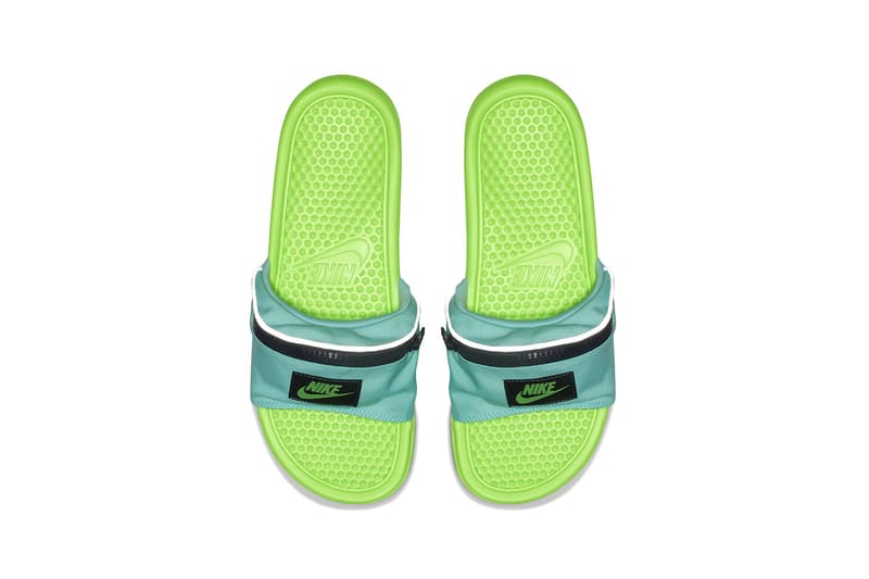 Nike "Fanny Pack" Benassi Slides Pink Green Black