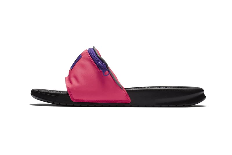 Nike "Fanny Pack" Benassi Slides Pink Green Black