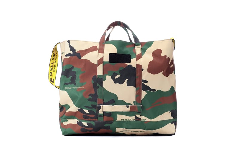 off white camo bag