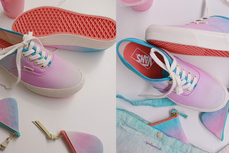 Vans Charlotte Shibuya Aya Kawasaki Collaboration Peach Soda Sneaker ombre pink blue