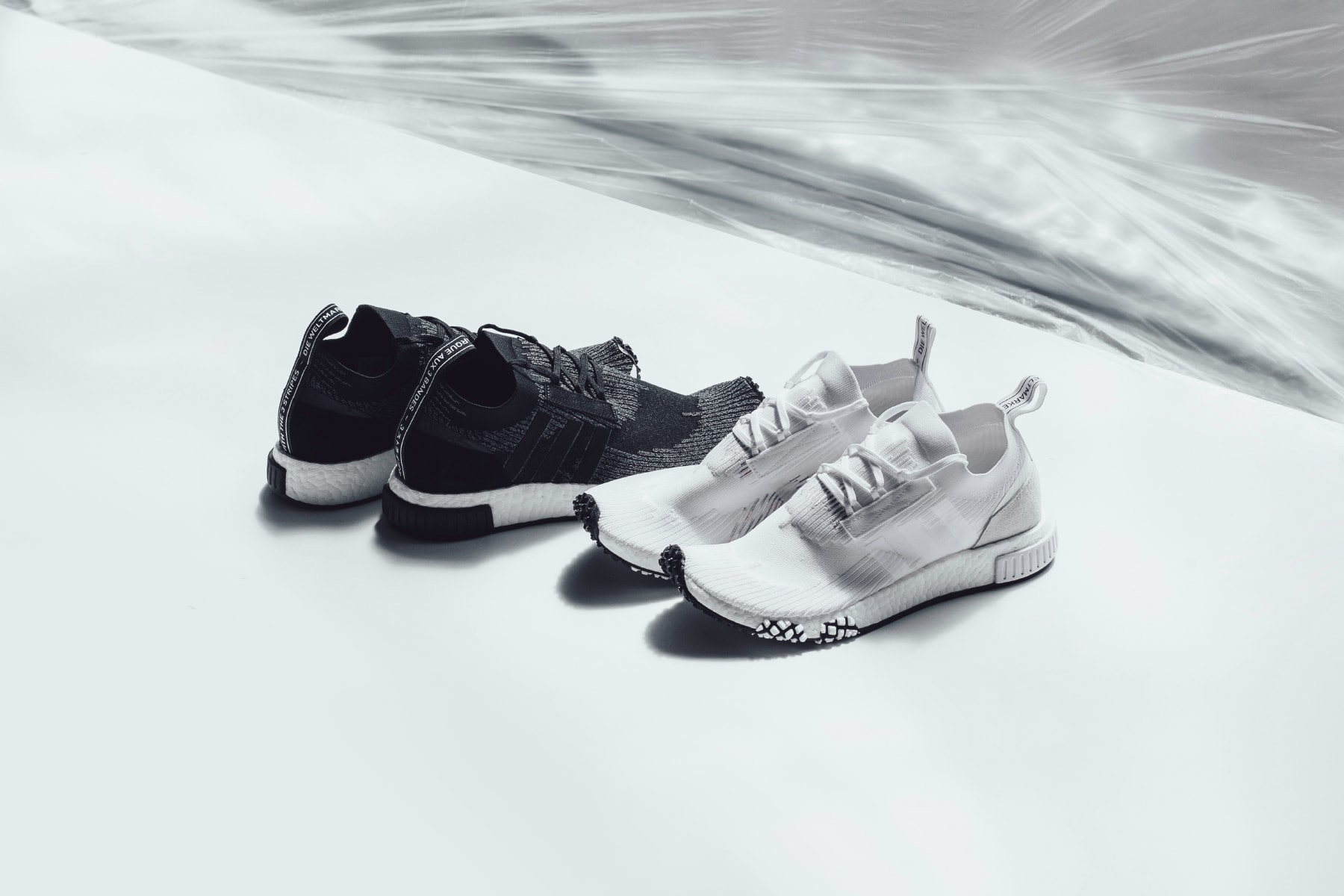 adidas NMD Racer "Monochrome" Collection Black White Sneaker