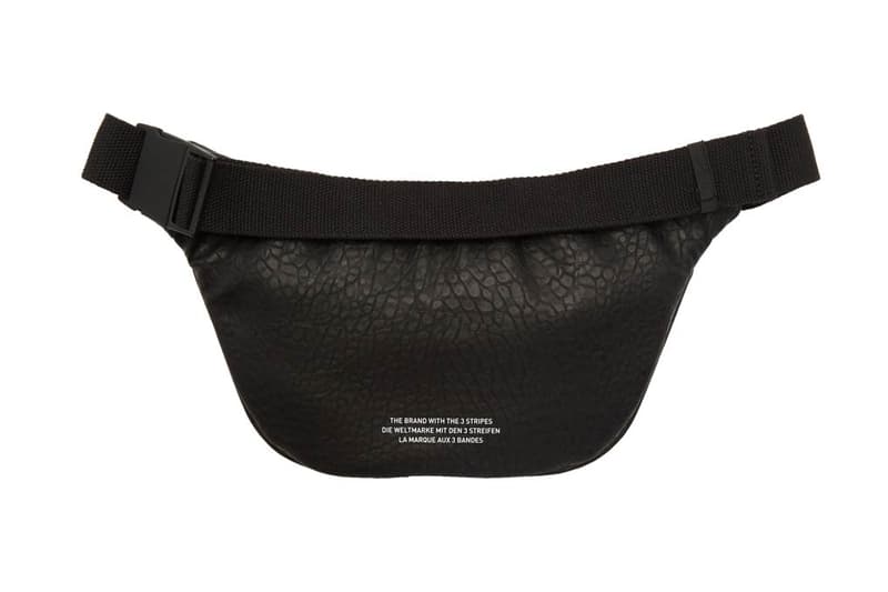 adidas Originals Faux Leather Logo Fanny Pack Black