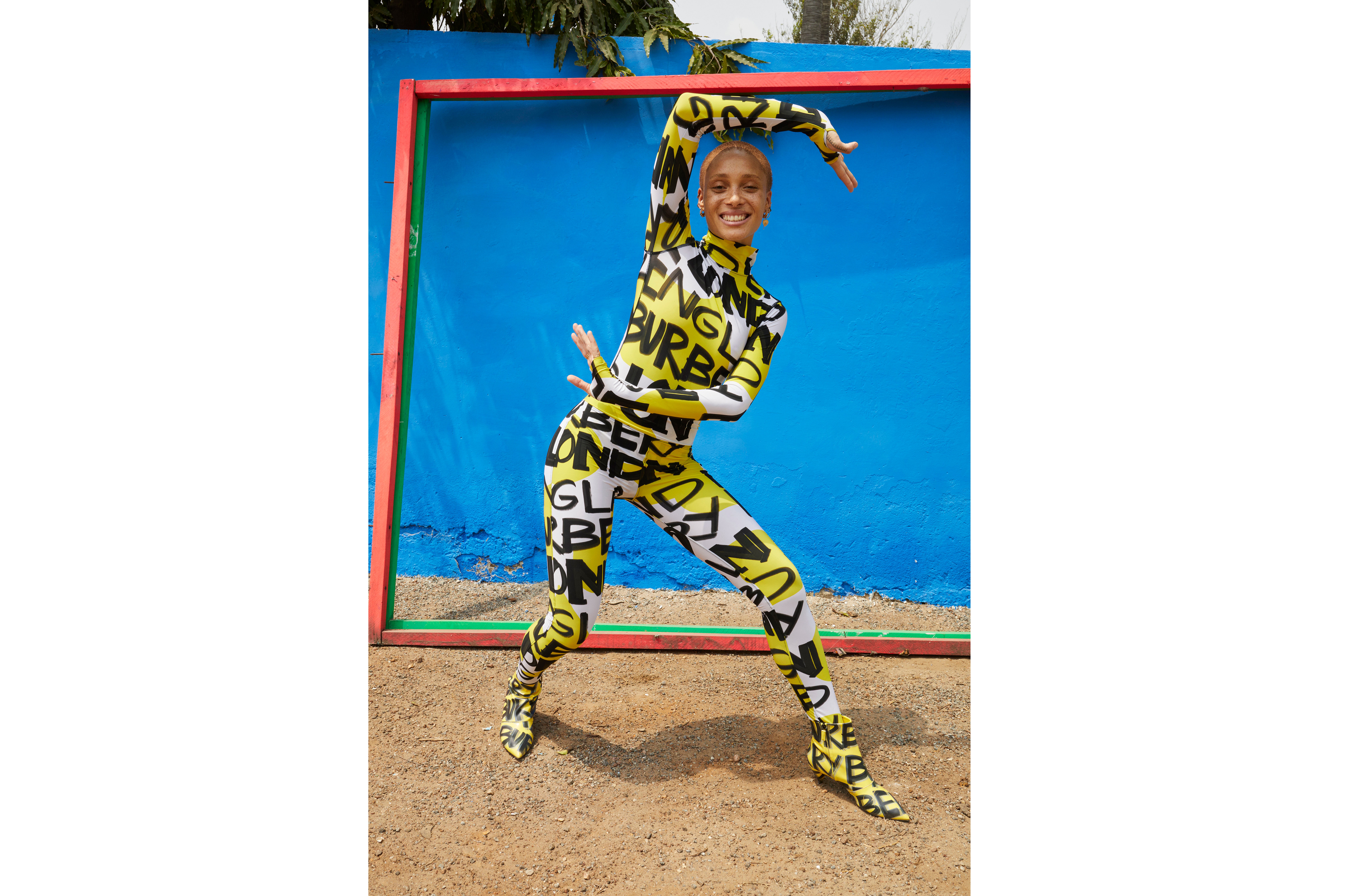 Adwoa Aboah for Burberry shot by Juergen Teller Ghana Family Portrait Nova Check Campaign Series