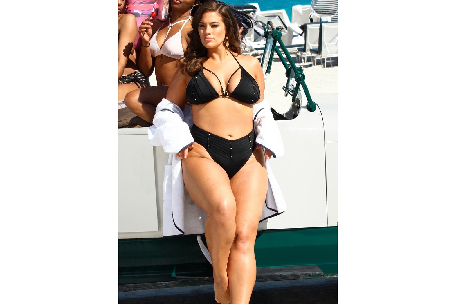 Ashley Graham x Swimsuits for All Power of the Paparazzi Campaign Whoopee Bikini Black