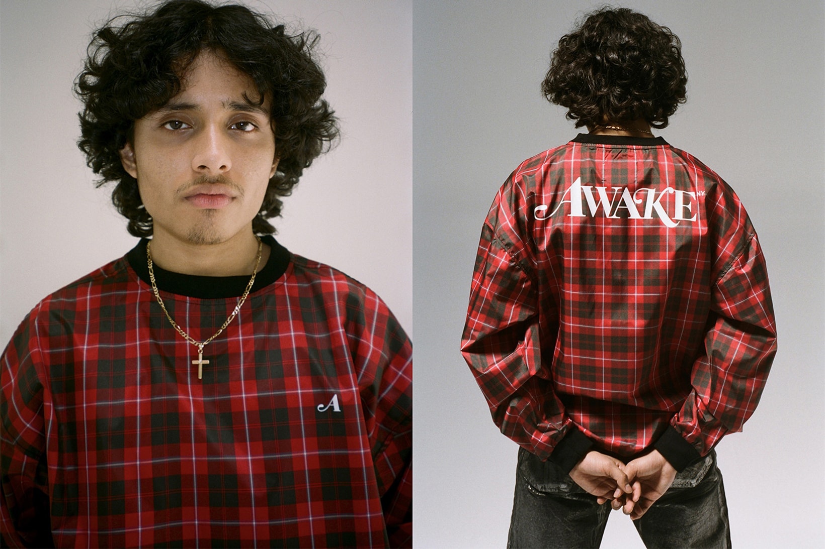 Awake NY Spring/Summer 2018 Collection Lookbook Plaid Sweater Red Black
