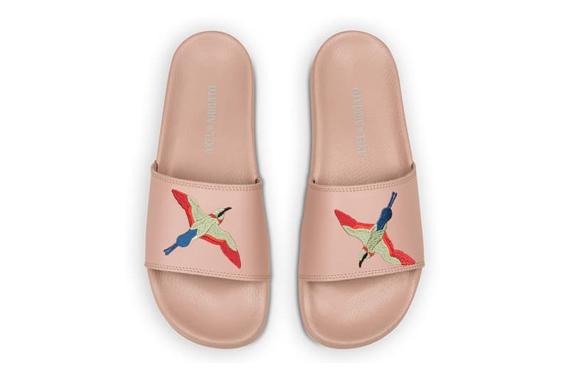 Axel Arigato Tori Bird Embroidered Slides Pastel Pink Blue Black Grey White