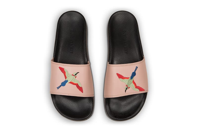 Axel Arigato Tori Bird Embroidered Slides Pastel Pink Blue Black Grey White