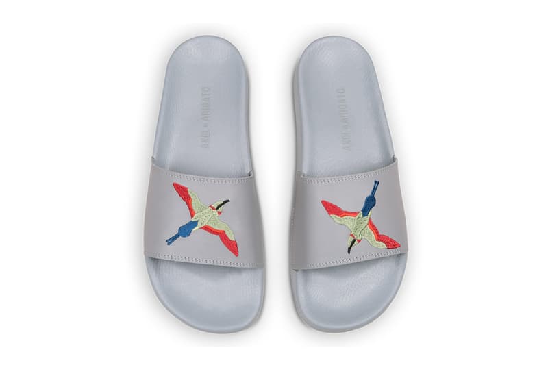 Axel Arigato Tori Bird Embroidered Slides Pastel Pink Blue Black Grey White