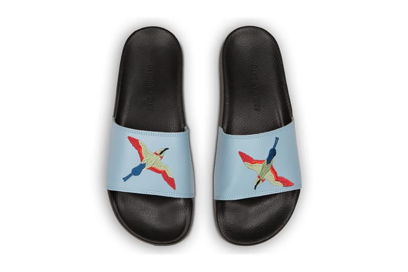 Axel Arigato Tori Bird Embroidered Slides Pastel Pink Blue Black Grey White