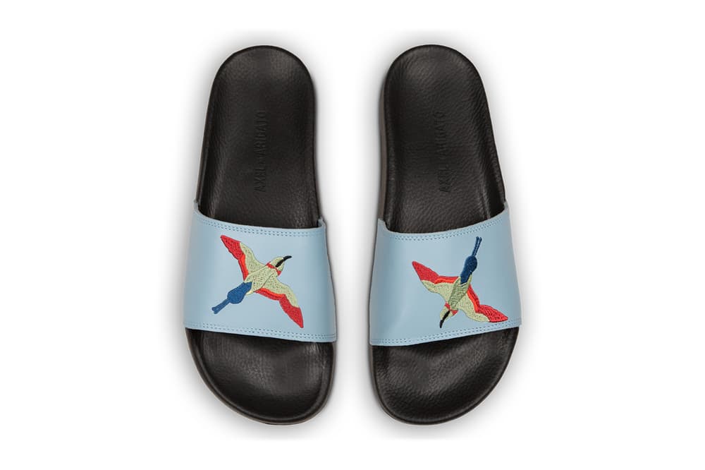 Axel Arigato Tori Bird Embroidered Slides Pastel Pink Blue Black Grey White