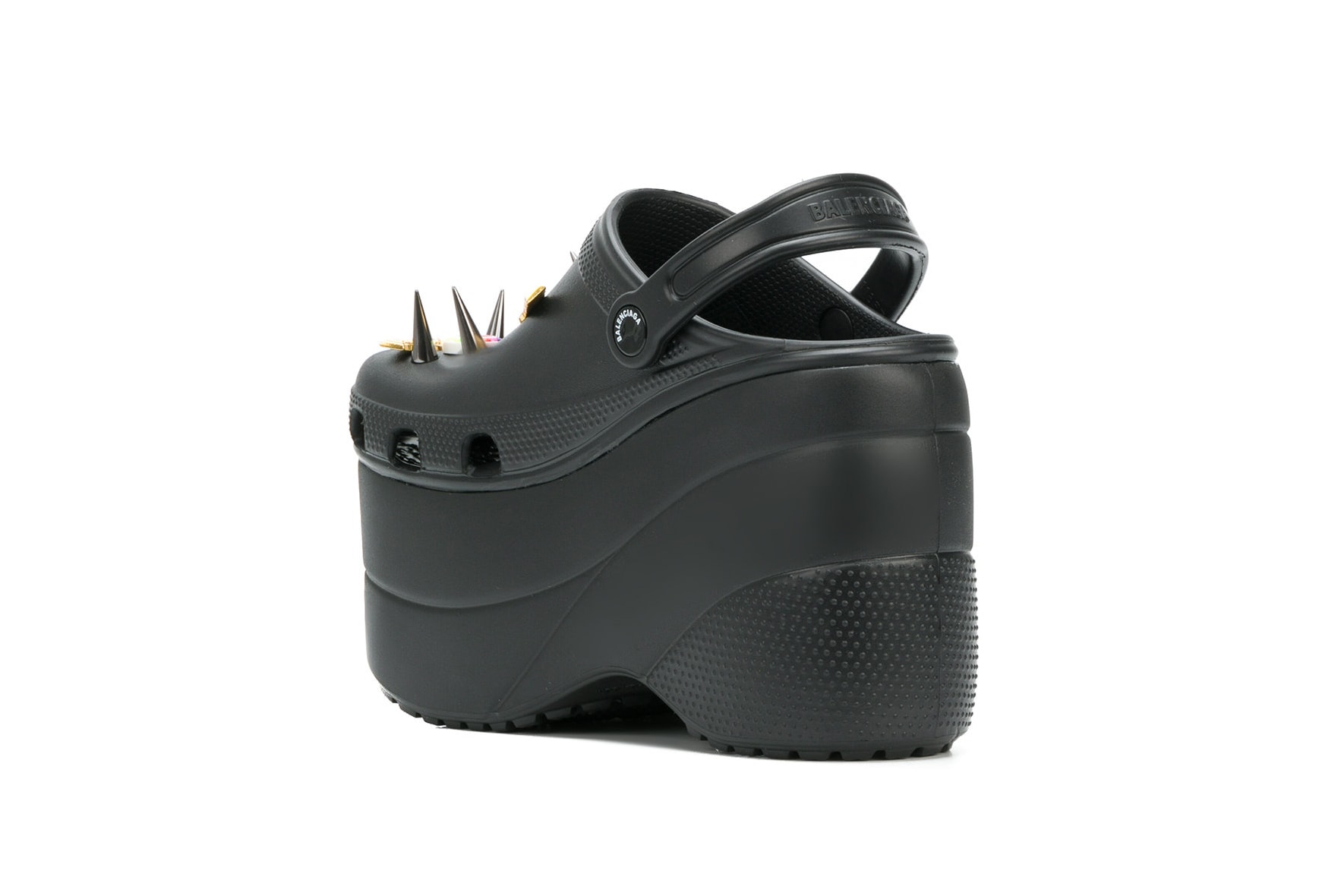 Balenciaga Platform Crocs Rubber Shoe Sandal Ugly Shoe Detail Gems Trend Spring Summer 2018 Runway Statement