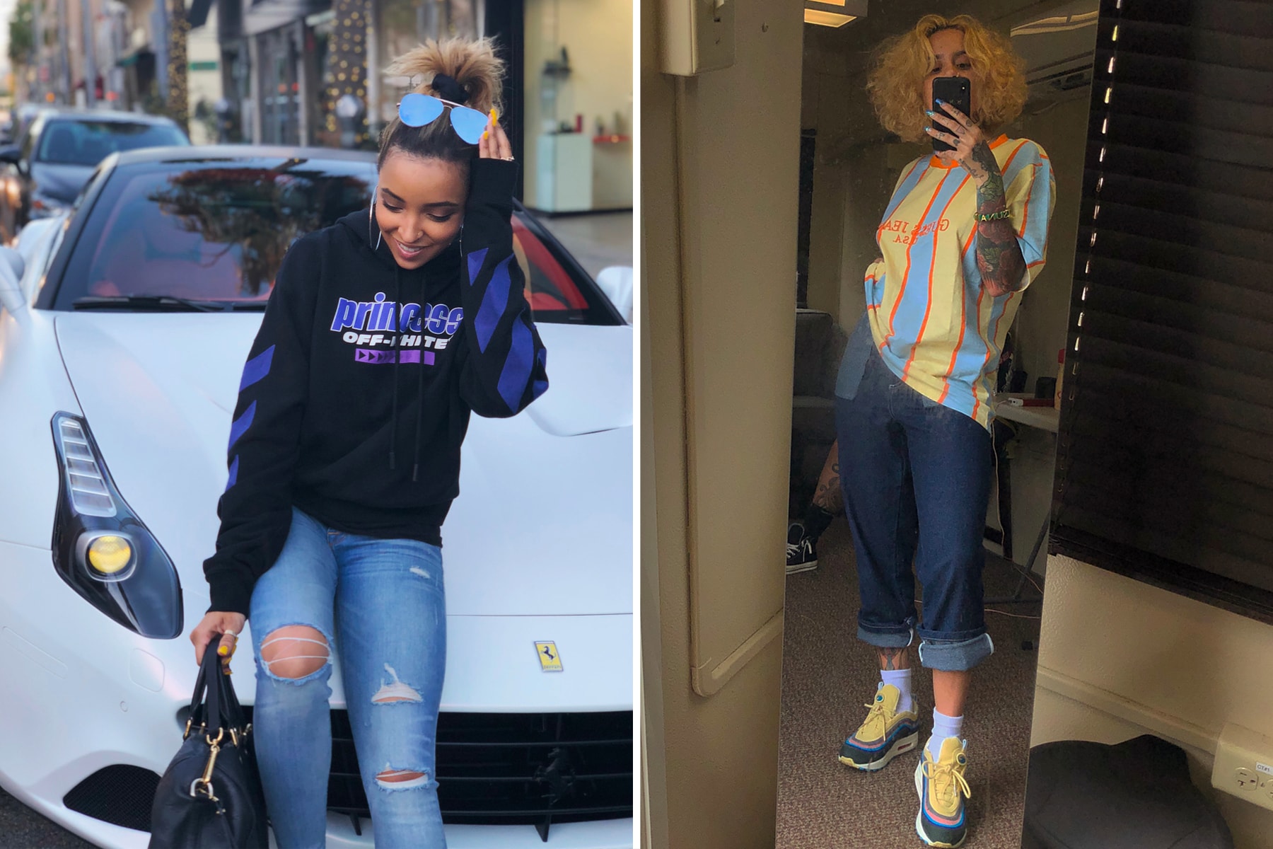 Best Celebrity Style Kehlani Guess Nike Sean Wotherspoon Air Max 1/97 Tinashe Off-White Virgil Abloh Hoodie