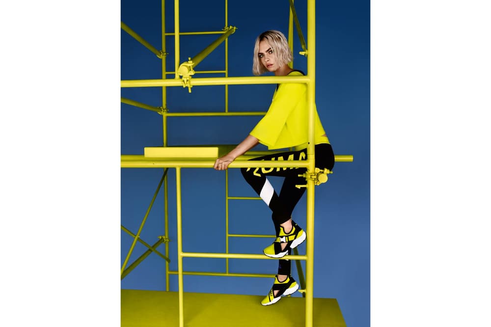 Cara Delevingne PUMA Muse Cut-Out Yellow