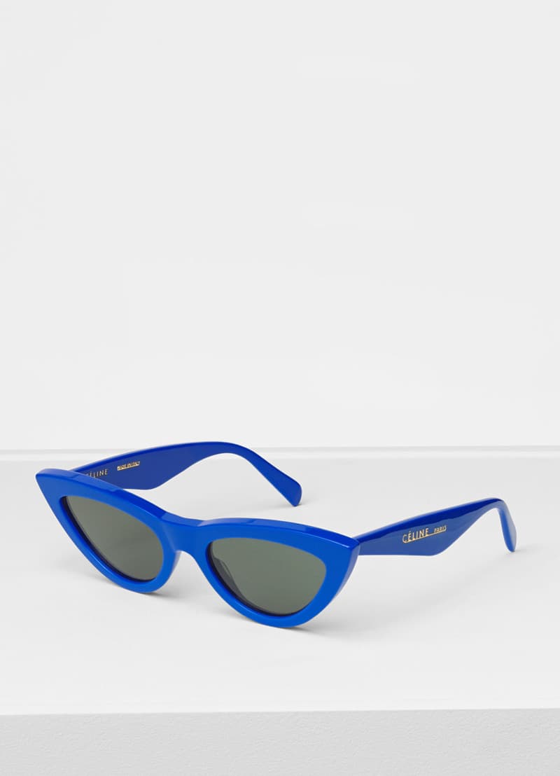 celine leather Cat Eye Sunglasses Summer 2018 Phobe Philo Blue