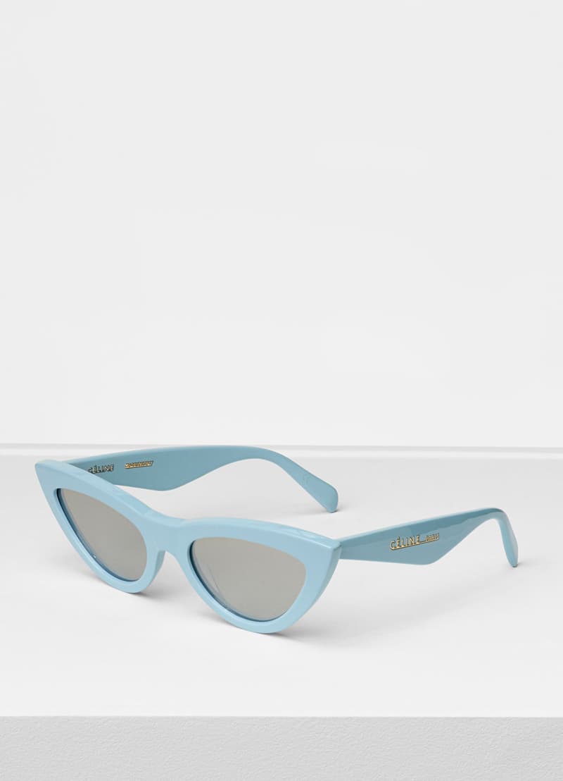 celine leather Cat Eye Sunglasses Summer 2018 Phobe Philo Blue