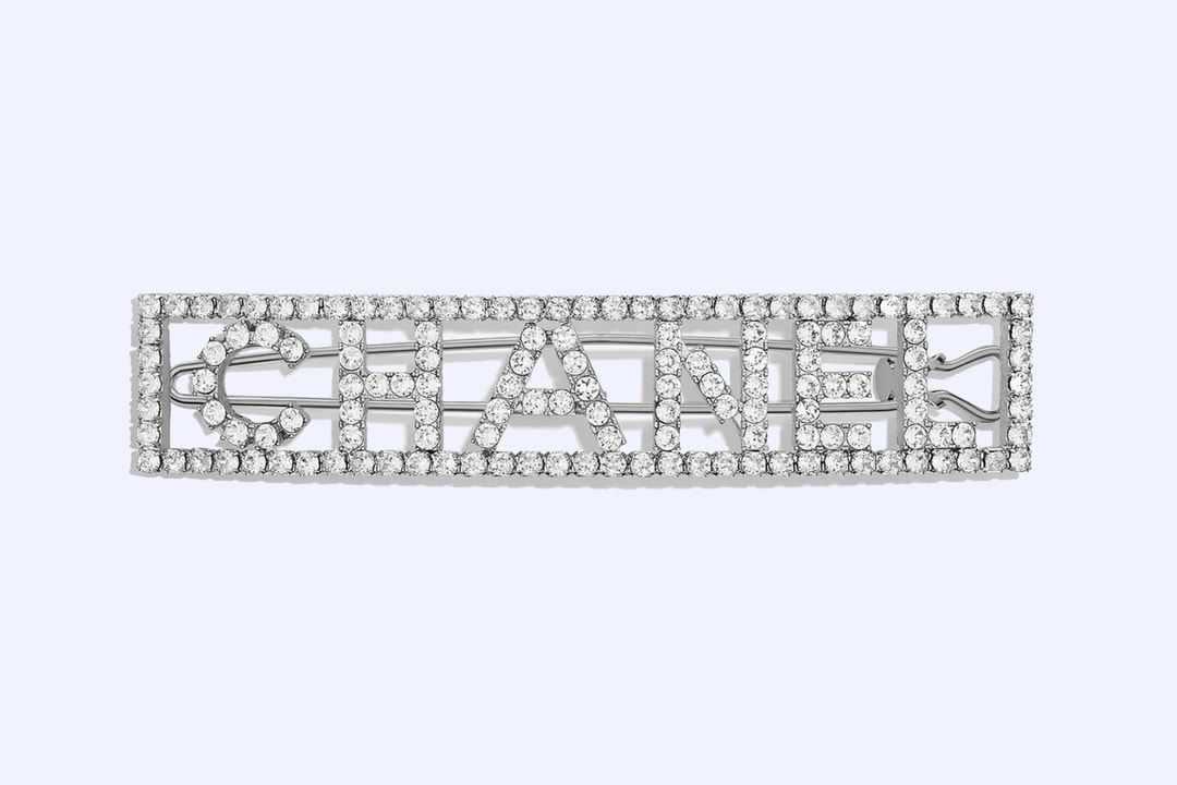 Chanel Silver Crystal Logo Hair Clip | Hypebae display picture 2
